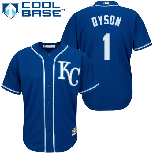 Royals #1 Jarrod Dyson Royal Blue Cool Base Stitched Youth MLB Jersey