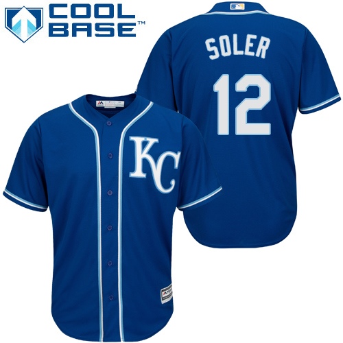 Royals #12 Jorge Soler Royal Blue Cool Base Stitched Youth MLB Jersey Royals #12 Jorge Soler Royal Blue Cool Base Stitched Youth MLB Jersey