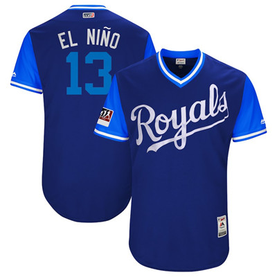 Royals #13 Salvador Perez El Nino Royal 2018 Players' Weekend Authentic Team Jersey