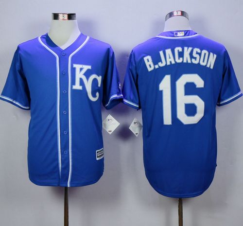 Royals #16 Bo Jackson Blue Alternate 2 New Cool Base Stitched MLB Jersey Royals #16 Bo Jackson Blue Alternate 2 New Cool Base Stitched MLB Jersey