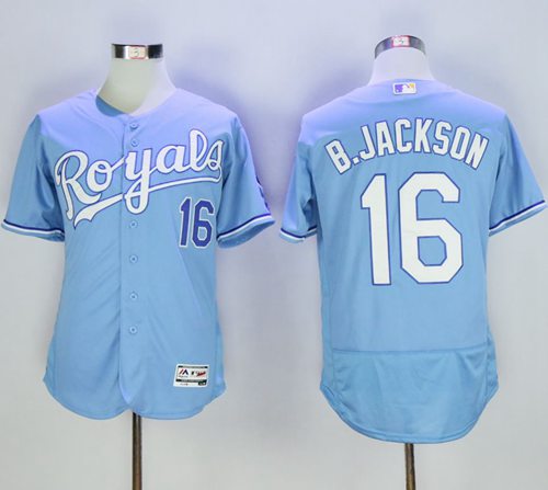 Royals #16 Bo Jackson Light Blue Flexbase Authentic Collection Stitched MLB Jersey Royals #16 Bo Jackson Light Blue Flexbase Authentic Collection Stitched MLB Jersey