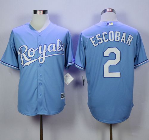 Royals #2 Alcides Escobar Light Blue Alternate 1 New Cool Base Stitched MLB Jersey Royals #2 Alcides Escobar Light Blue Alternate 1 New Cool Base Stitched MLB Jersey