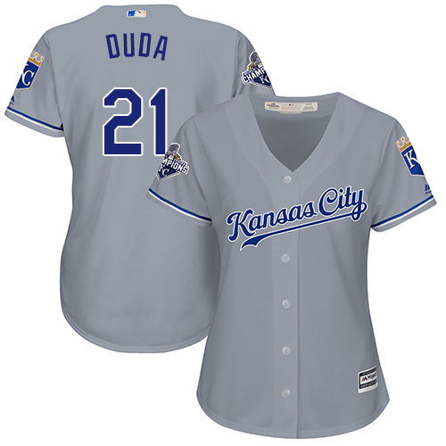 Royals #21 Lucas Duda Grey Road Women's Stitched MLB Jersey Royals #21 Lucas Duda Grey Road Women's Stitched MLB Jersey
