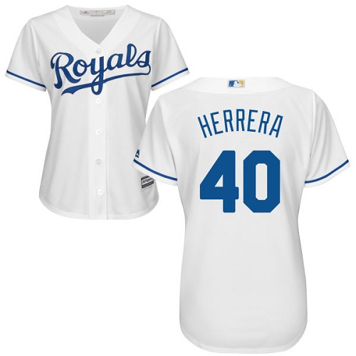 Royals #40 Kelvin Herrera White Home Women's Stitched MLB Jersey Royals #40 Kelvin Herrera White Home Women's Stitched MLB Jersey