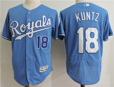 Royals 18 Rusty Kunz Light Blue Flexbase Jersey Royals 18 Rusty Kunz Light Blue Flexbase Jersey