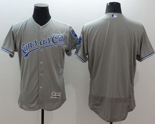 Royals Blank Grey Flexbase Authentic Collection Stitched MLB Jersey Royals Blank Grey Flexbase Authentic Collection Stitched MLB Jersey