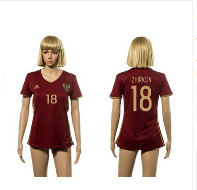 Russia #18 Zhirkov Red Home Soccer Country Jersey