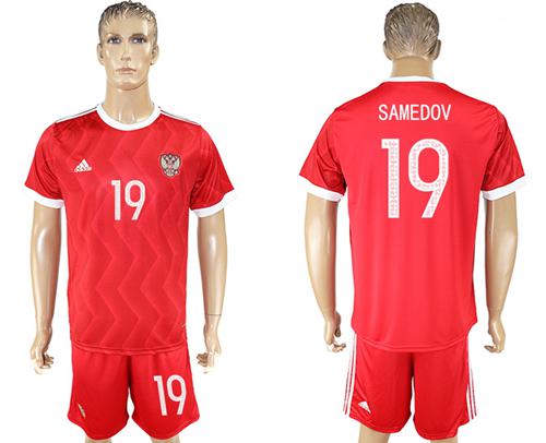 Russia #19 Samedov Federation Cup Home Soccer Country Jersey Russia #19 Samedov Federation Cup Home Soccer Country Jersey