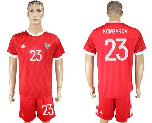 Russia #23 Kombarov Federation Cup Home Soccer Country Jersey Russia #23 Kombarov Federation Cup Home Soccer Country Jersey