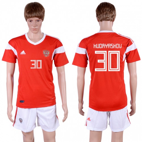 Russia #30 Kudryashov Home Soccer Country Jersey Russia #30 Kudryashov Home Soccer Country Jersey