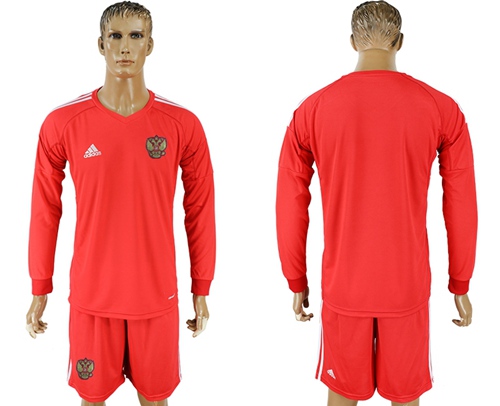 Russia Blank Red Long Sleeves Goalkeeper Soccer Country Jersey Russia Blank Red Long Sleeves Goalkeeper Soccer Country Jersey