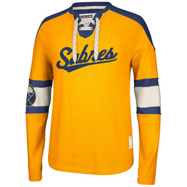 Sabres Yellow Men's Customized All Stitched Sweatshirt Sabres Yellow Men's Customized All Stitched Sweatshirt