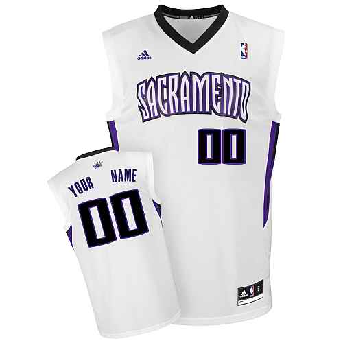 Sacramento Kings Custom White Adidas Home Jersey