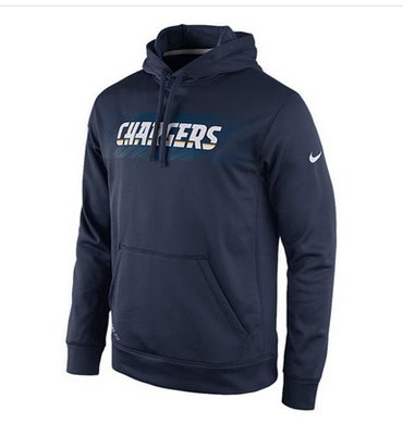 San Diego Chargers Nike KO Speed Wordmark Performance Hoodie Navy Blue