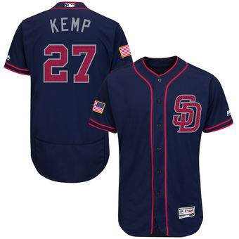 San Diego Padres Matt Kemp Majestic Fashion Stars & Stripes FlexBase Player Jersey - Navy
