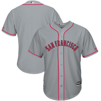 San Francisco Giants Majestic 2017 Stars & Stripes Cool Base Team Jersey - Gray