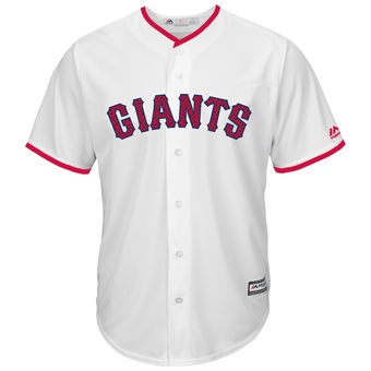 San Francisco Giants Majestic Fashion Stars & Stripes Cool Base Jersey - White