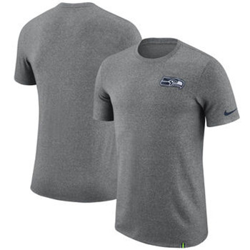 Seattle Seahawks Nike Marled Patch T-Shirt - Heathered Gray