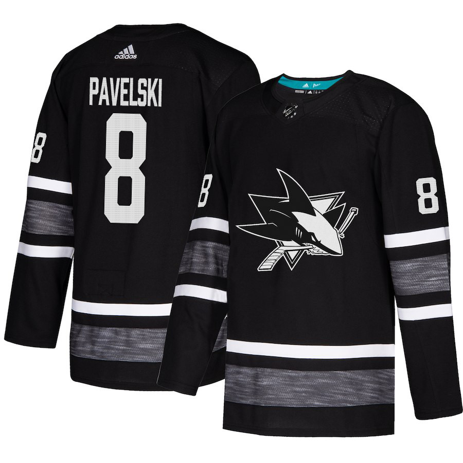 Sharks #8 Joe Pavelski Black Authentic 2019 All-Star Stitched Youth Hockey Jersey