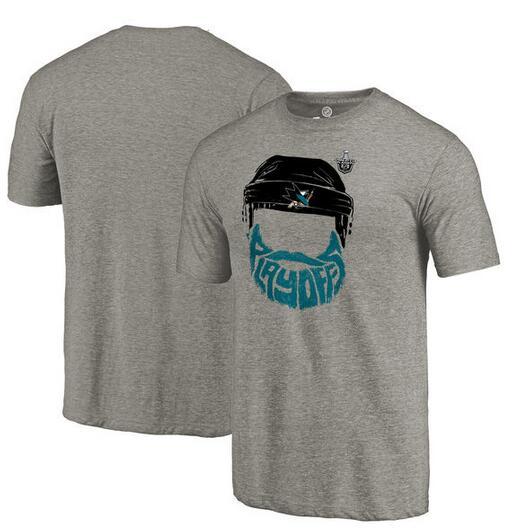 Sharks 2017 Stanley Cup Playoffs Gray Men's Short Sleeve T-Shirt