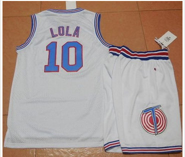 Space Jam Tune Squad #10 Lola Bunny White Stitched Basketball Jersey