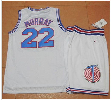 Space Jam Tune Squad #22 Bill Murray White Stitched Basketball Jersey