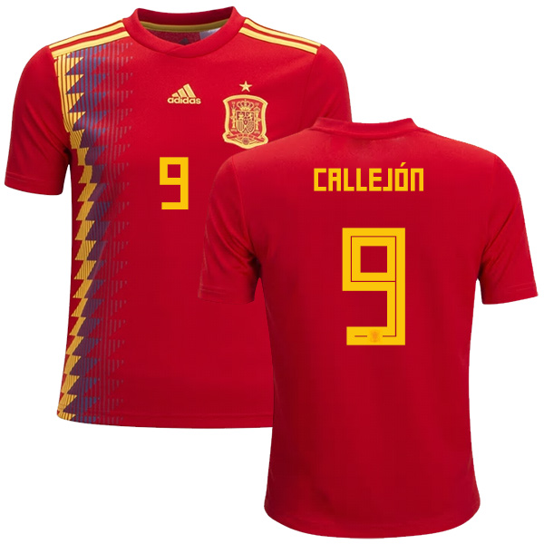 Spain #9 Callejon Red Home Kid Soccer Country Jersey Spain #9 Callejon Red Home Kid Soccer Country Jersey