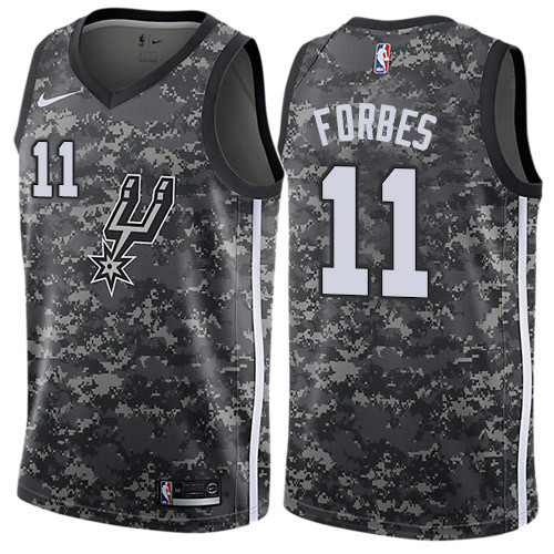 Spurs #11 Bryn Forbes Black Basketball Swingman City Edition 2018-19 Jersey