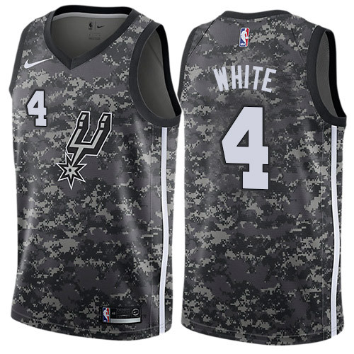 Spurs #4 Derrick White Black Basketball Swingman City Edition 2018-19 Jersey