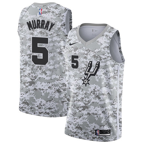 Spurs #5 Dejounte Murray White Camo Basketball Swingman Earned Edition Jersey Spurs #5 Dejounte Murray White Camo Basketball Swingman Earned Edition Jersey