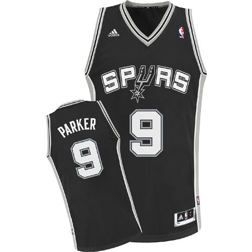 Spurs #9 Tony Parker Black Stitched NBA Jersey