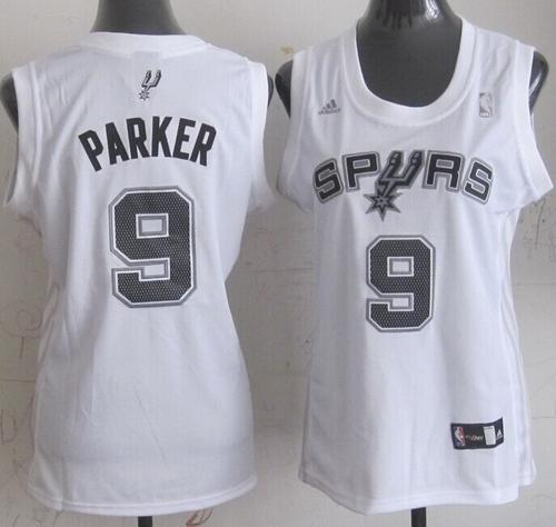 Spurs #9 Tony Parker White Women's Fashion Stitched NBA Jersey Spurs #9 Tony Parker White Women's Fashion Stitched NBA Jersey