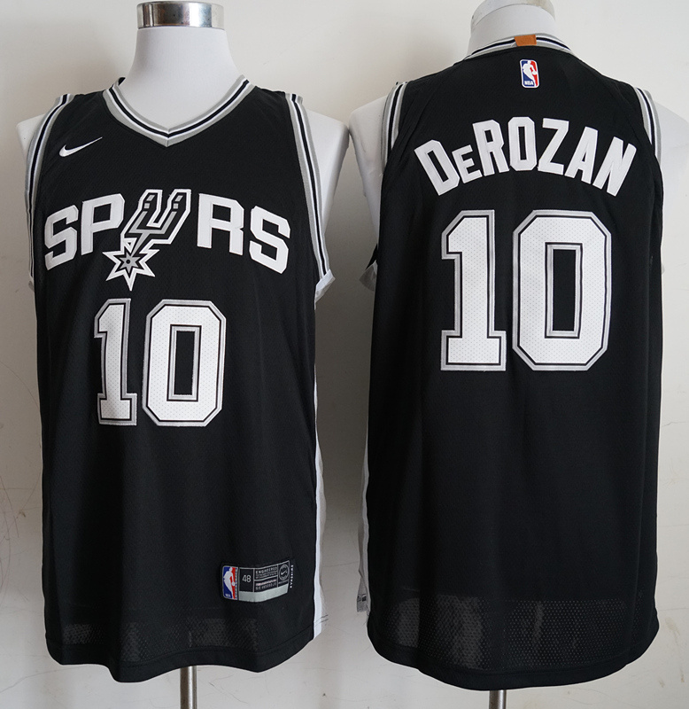 Spurs 10 DeMar DeRozan Black 2018-19 Nike Authentic Jersey Spurs 10 DeMar DeRozan Black 2018-19 Nike Authentic Jersey