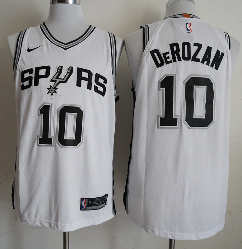 Spurs 10 DeMar DeRozan White 2018-19 Nike Authentic Jersey Spurs 10 DeMar DeRozan White 2018-19 Nike Authentic Jersey