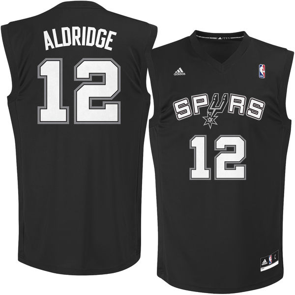Spurs 12 LaMarcus Aldridge Black Fashion Replica Jersey Spurs 12 LaMarcus Aldridge Black Fashion Replica Jersey