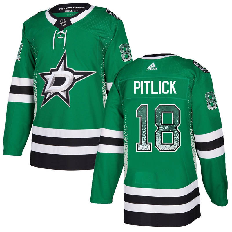 Stars 18 Tyler Pitlick Green Drift Fashion Adidas Jersey