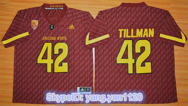 Sun Devils #42 Pat Tillman New Red Stitched NCAA Basketball Jersey Sun Devils #42 Pat Tillman New Red Stitched NCAA Basketball Jersey
