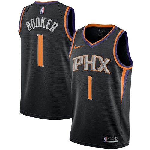 Suns #1 Devin Booker Black Women's Basketball Swingman Statement Edition Jersey