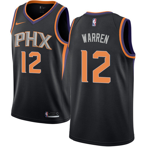Suns #12 T.J. Warren Black Youth Basketball Swingman Statement Edition Jersey