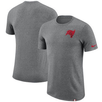 Tampa Bay Buccaneers Nike Marled Patch T-Shirt - Heathered Gray