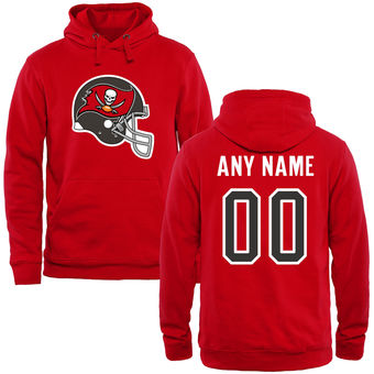 Tampa Bay Buccaneers Scarlet Custom Name & Number Helmet Pullover Hoodie Tampa Bay Buccaneers Scarlet Custom Name & Number Helmet Pullover Hoodie