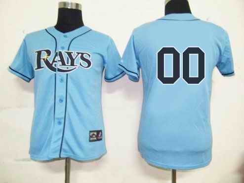 Tampa Bay Rays Blank Baby Blue Women Custom Jerseys Tampa Bay Rays Blank Baby Blue Women Custom Jerseys