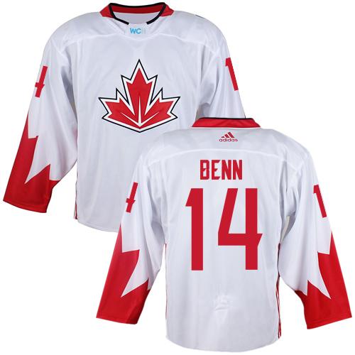 Team CA. #14 Jamie Benn White 2016 World Cup Stitched NHL Jersey