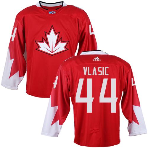 Team CA. #44 Marc-Edouard Vlasic Red 2016 World Cup Stitched NHL Jersey