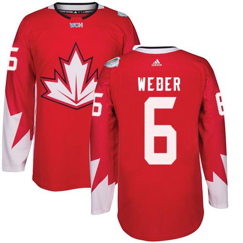 Team CA. #6 Shea Weber Red 2016 World Cup Stitched NHL Jersey Team CA. #6 Shea Weber Red 2016 World Cup Stitched NHL Jersey