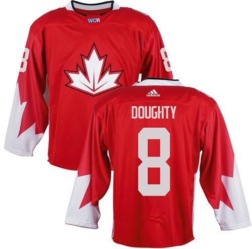 Team CA. #8 Drew Doughty Red 2016 World Cup Stitched NHL Jersey