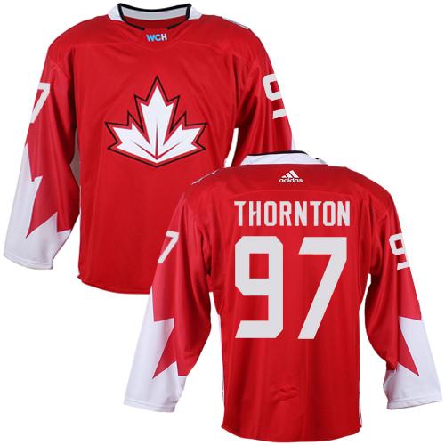 Team CA. #97 Joe Thornton Red 2016 World Cup Stitched NHL Jersey