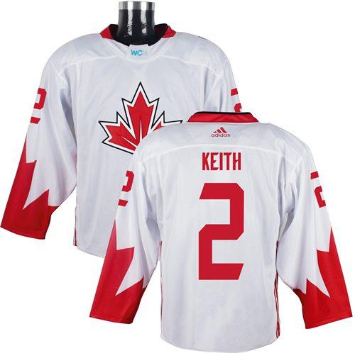 Team Canada #2 Duncan Keith White 2016 World Cup Stitched Youth NHL Jersey