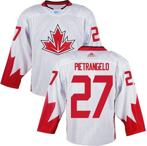 Team Canada #27 Alex Pietrangelo White 2016 World Cup Stitched Youth NHL Jersey
