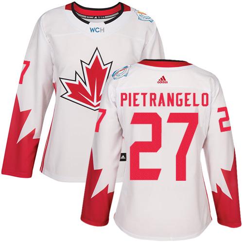 Team Canada #27 Alex Pietrangelo White 2016 World Cup Women's Stitched NHL Jersey Team Canada #27 Alex Pietrangelo White 2016 World Cup Women's Stitched NHL Jersey